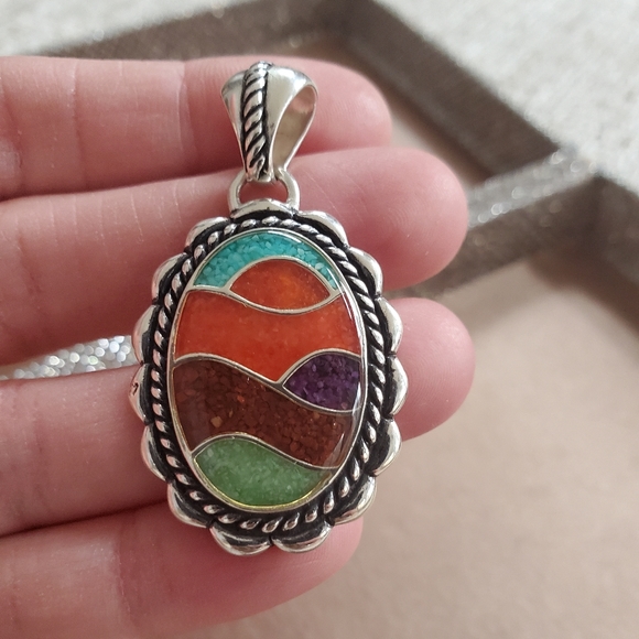 Carolyn Pollack Relios Sterling Silver Pendant Enhancer - Picture 2 of 7